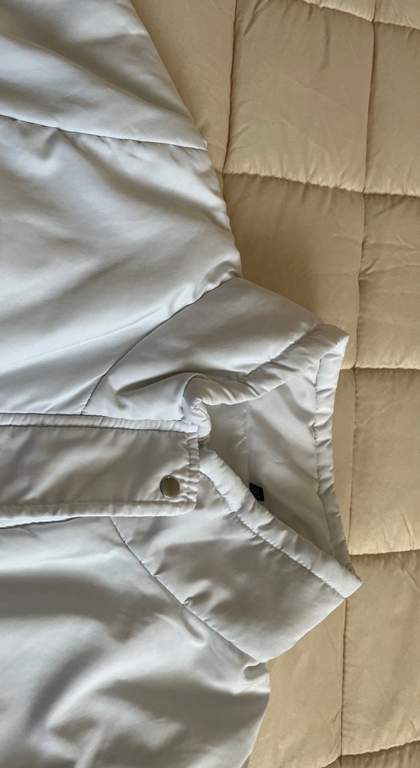 Beyaz Fermuarlı Kadın Ceket mont - Görsel 4