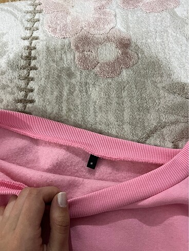 m Beden Tek omuz pembe sweat