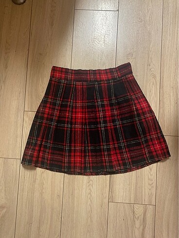 Zara kareli mini etek