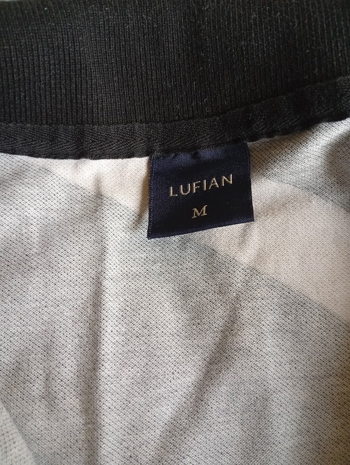 Düğmeli Siyah Gri Baskılı Erkek Polo Tişört - Görsel 2