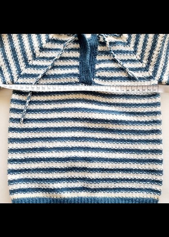 Mavi Beya Erkek Çocuk Çizgili Örgü Kazak - Görsel 7