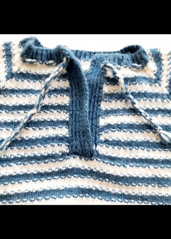 Mavi Beya Erkek Çocuk Çizgili Örgü Kazak - Görsel 4