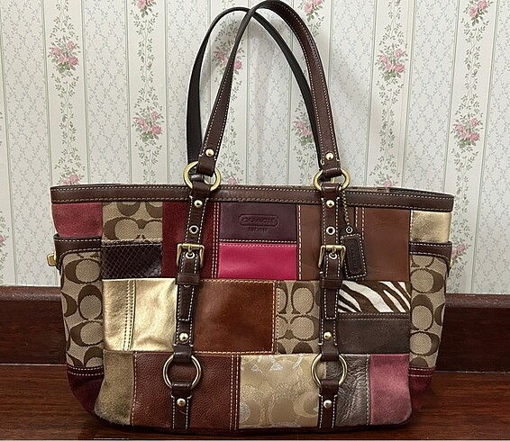 coach patchwork kol çantası