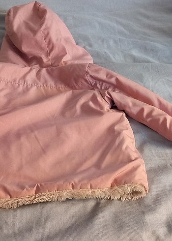 Kürklü Pembe Kız Çocuk Ceketi - Görsel 2