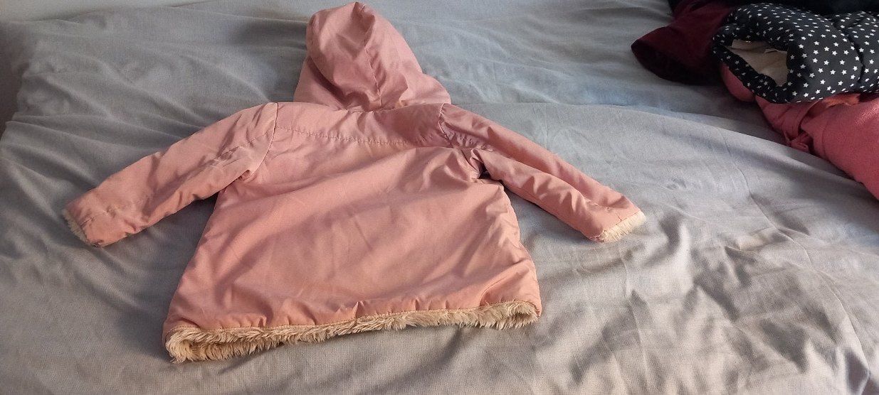 Kürklü Pembe Kız Çocuk Ceketi - Görsel 2