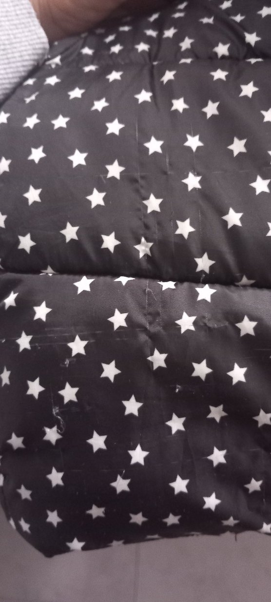 Kapüşonlu Puantiyeli Siyah Kız Mont - Görsel 5