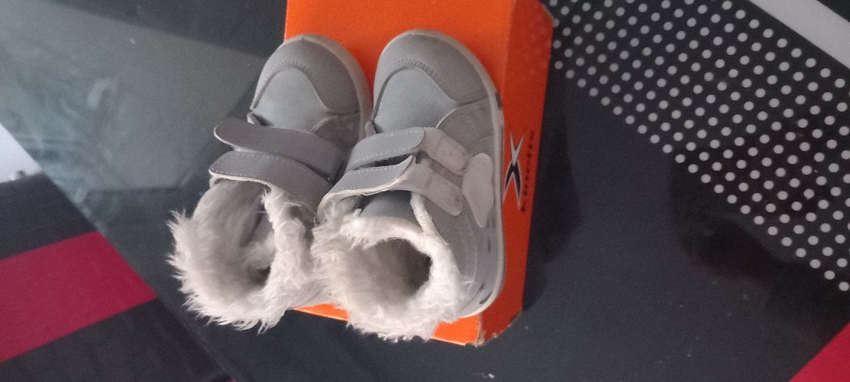 Gri kız Çocuk Cırt Cırtlı Bot - Görsel 3