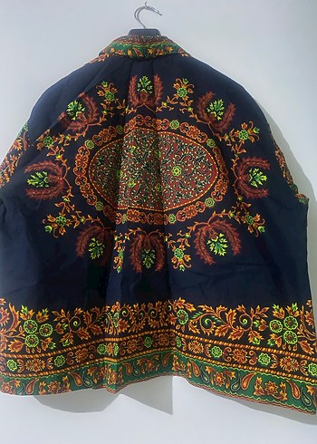 Etnik desenli oversize gömlek - Görsel 2