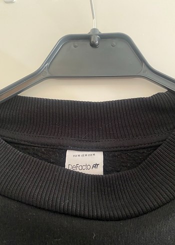 Siyah Kısa Kesim Kadın Sweatshirt - Görsel 2