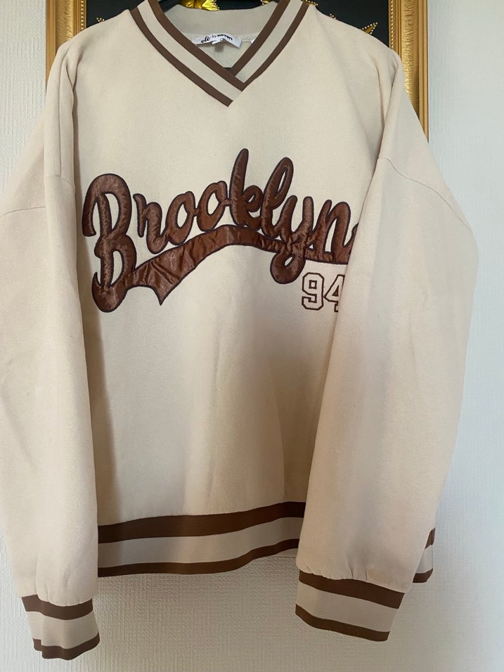 Brooklyn Baskılı Kahverengi Sweatshirt - Görsel 2
