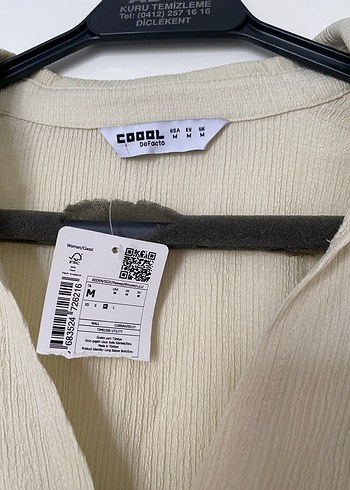 Bej Düğmeli V Yaka Keten Kadın Gömlek - Görsel 3