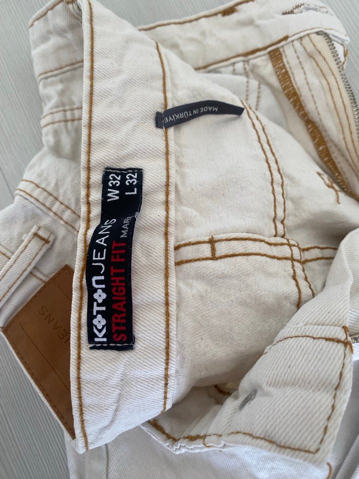 Koton erkek beyaz pantolon - Görsel 2