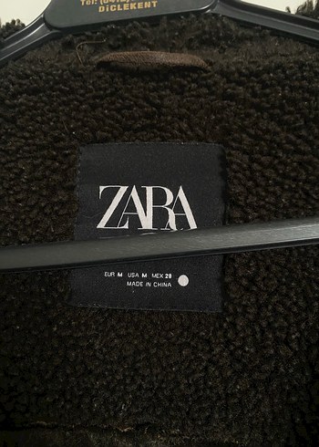 Zara Kahverengi Kürklü Deri kaban - Görsel 4