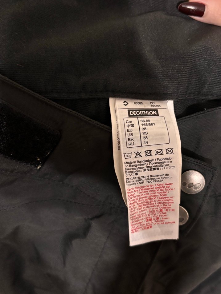 Kadın Siyah Rahat Kesim Kayak Pantolonu - Görsel 2