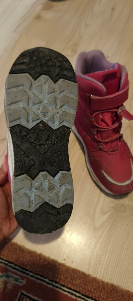 Pembe Kız Çocuk Botları Velcro Bantlı - Görsel 3