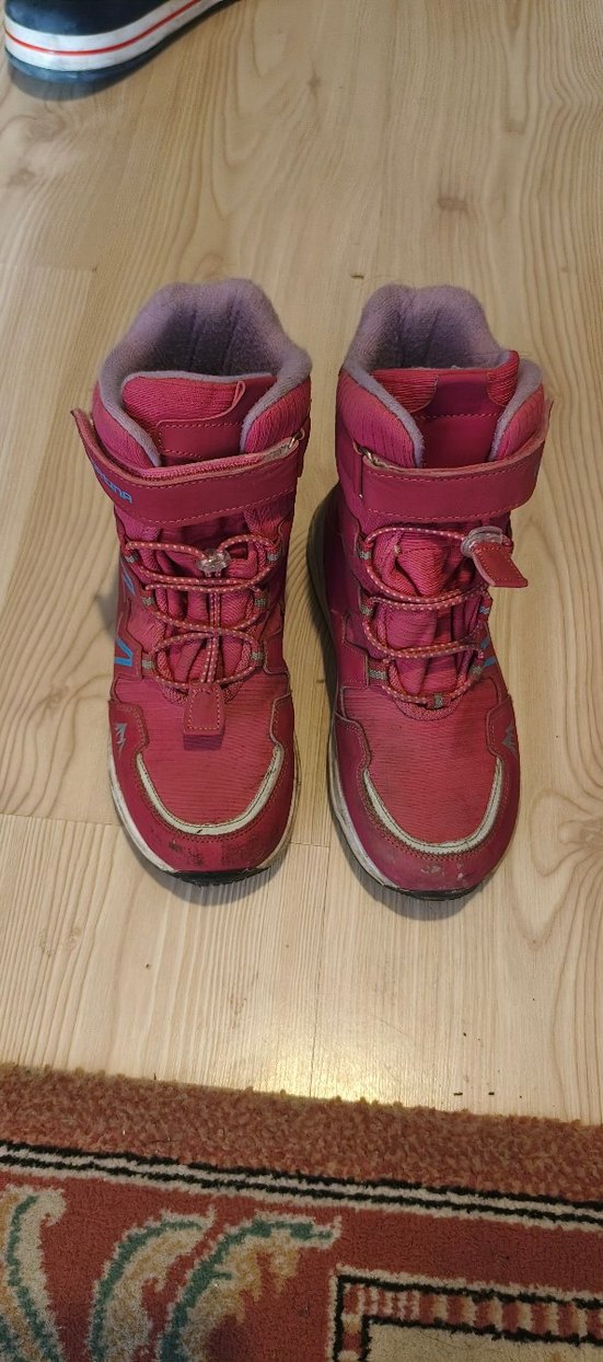 Pembe Kız Çocuk Botları Velcro Bantlı - Görsel 2