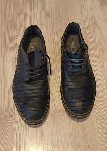 Erkek Siyah Pileli Klasik Ayakkabı - Görsel 2