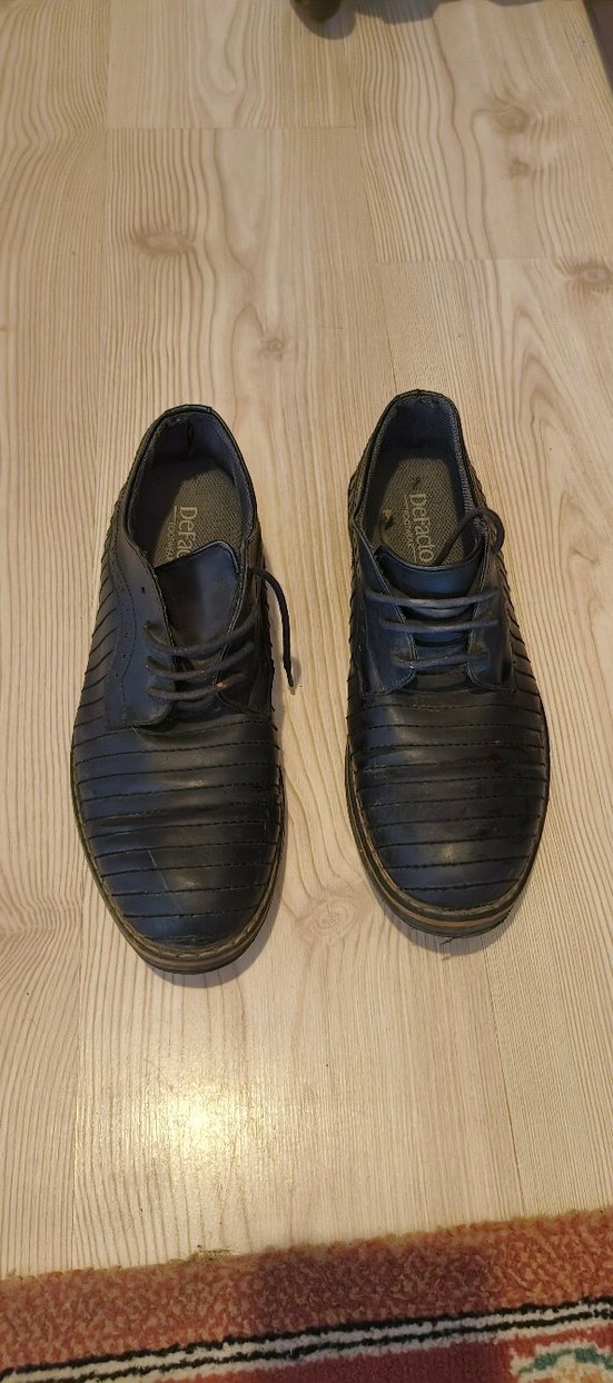 Erkek Siyah Pileli Klasik Ayakkabı - Görsel 2