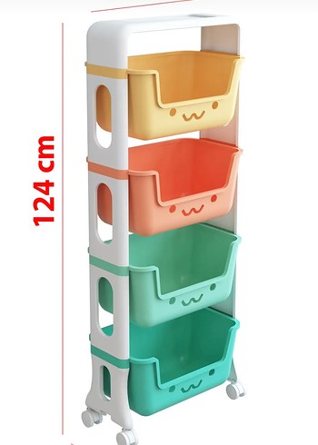 Ikea Pastel Renkli Çok Katmanlı Çocuk Rafı
