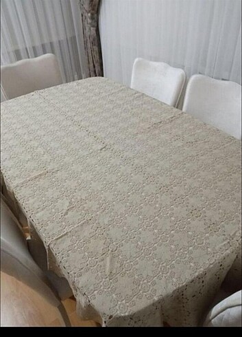 12 kişilik dantel masa örtüsü 