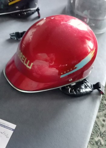 Renkli kırmızı Borelli Biker Kask - Görsel 4