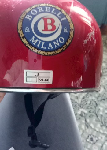 Renkli kırmızı Borelli Biker Kask - Görsel 6