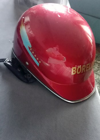 Renkli kırmızı Borelli Biker Kask - Görsel 2