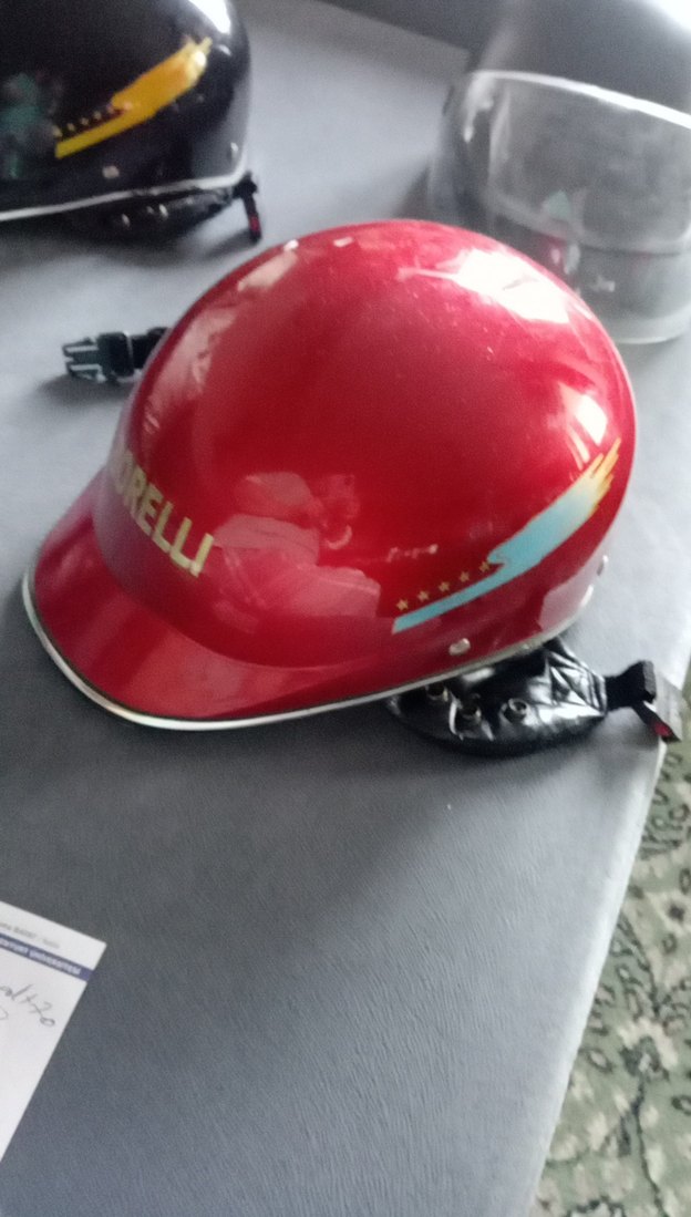 Renkli  kırmızı Borelli Biker Kask - Görsel 4