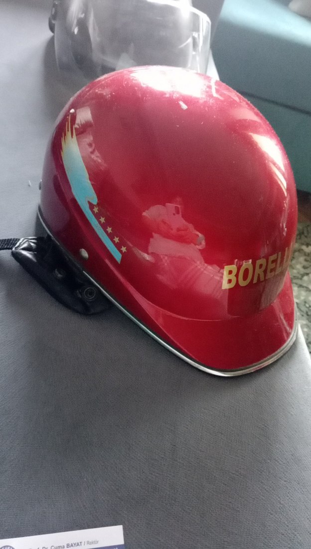 Renkli  kırmızı Borelli Biker Kask - Görsel 2