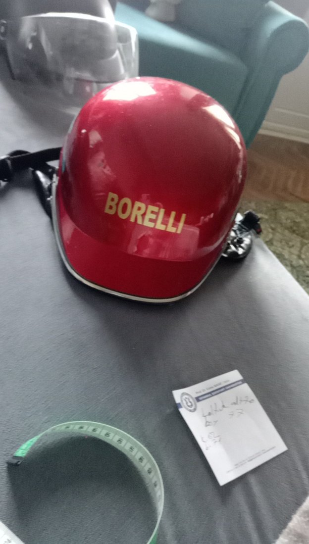 Renkli  kırmızı Borelli Biker Kask - Görsel 3
