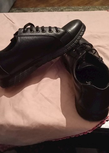 siyah bot tarzı Erkek Bağcıklı yanden fermuarlı ayakkabı - Görsel 9