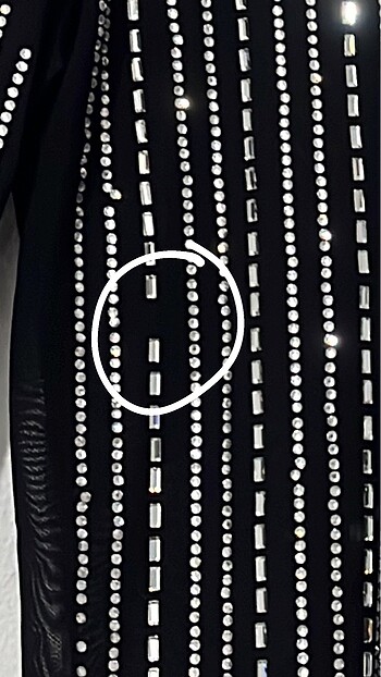 Zara taşlı tül bluz