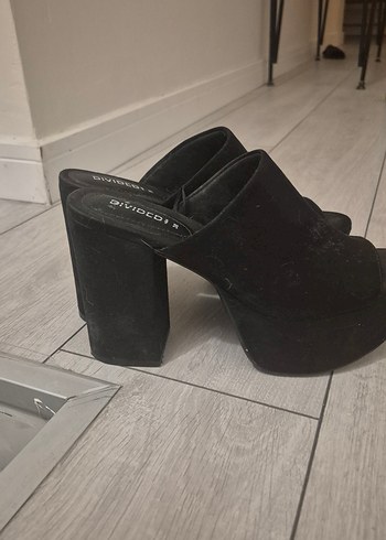 Siyah Platform Topuklu Kadın Terlik - Görsel 3