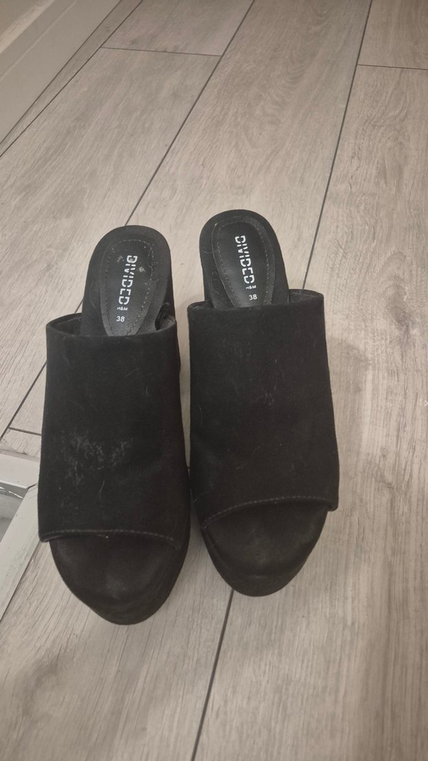 Siyah Platform Topuklu Kadın Terlik - Görsel 2