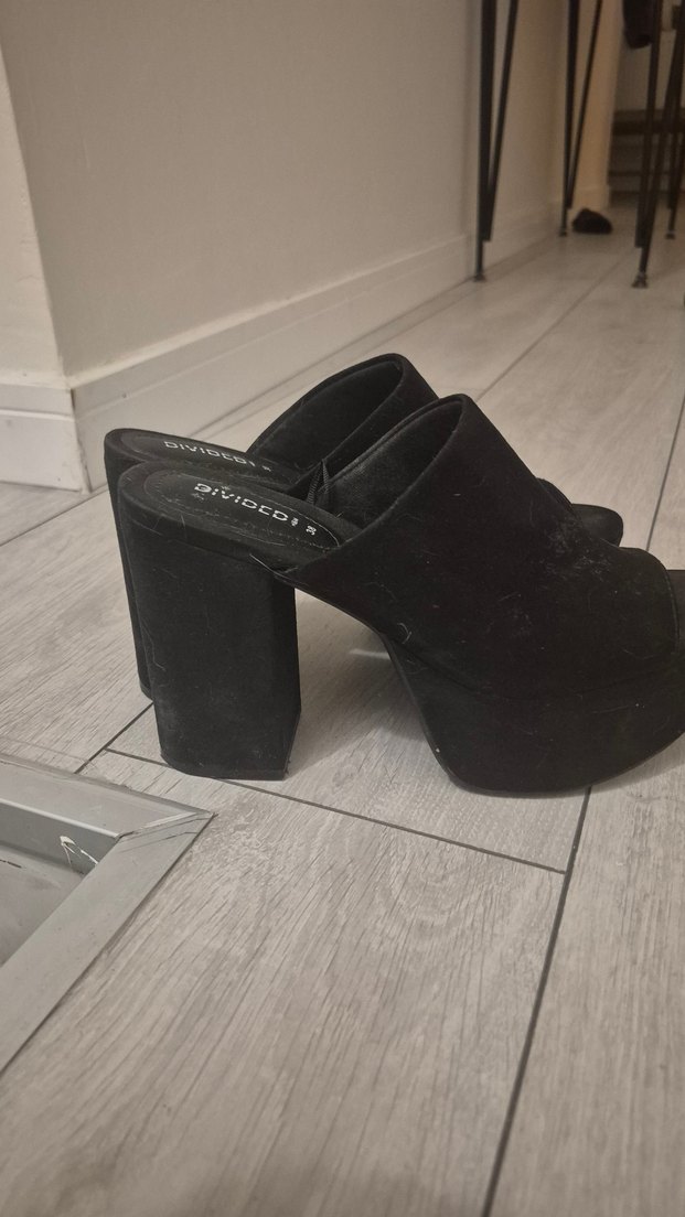 Siyah Platform Topuklu Kadın Terlik - Görsel 3