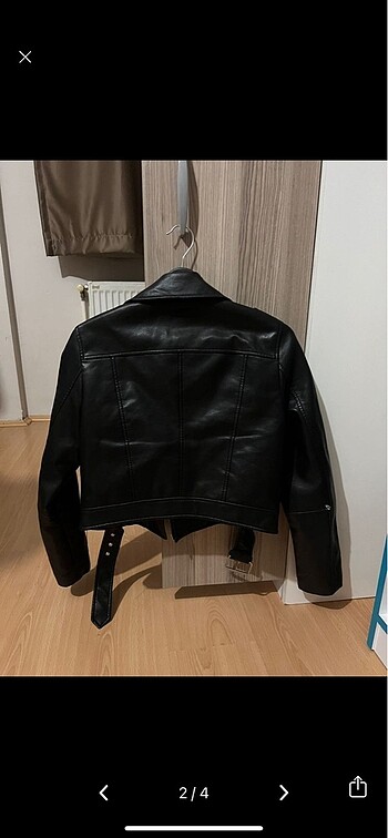 Stradivarius Siyah Deri Ceket