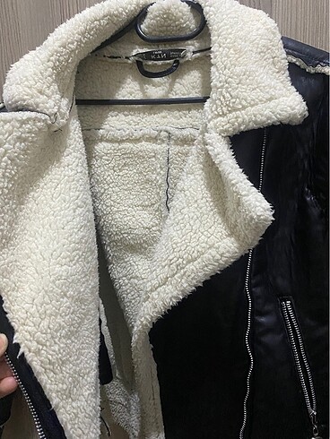 Bershka YÜNLÜ DERİ CEKET