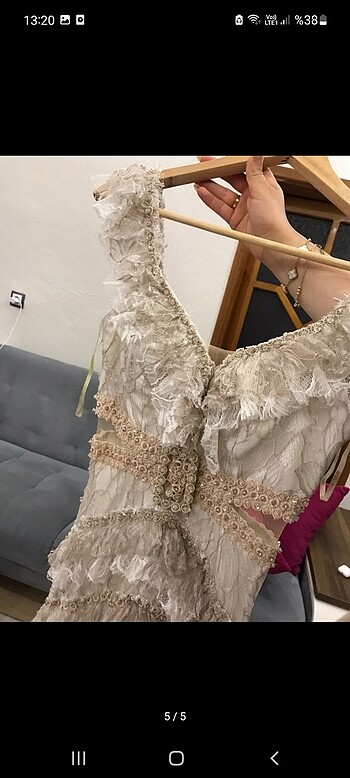s Beden Fırfırlı abiye