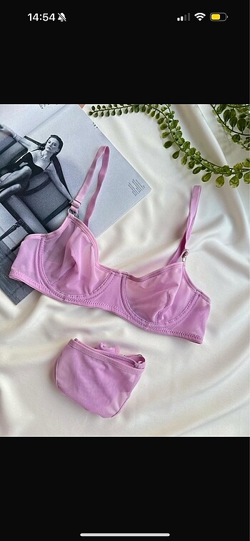 Diğer Lila Tül İç Çamaşır Takımı / Bralet Takımı