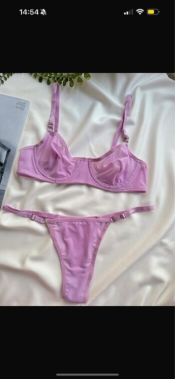 diğer Beden Lila Tül İç Çamaşır Takımı / Bralet Takımı