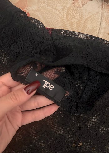 Adil Işık Nakışlı Dantel Kısa Kollu Bluz - Görsel 3