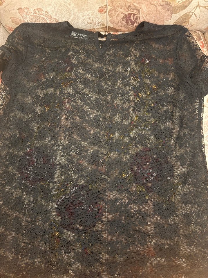 Adil Işık Nakışlı Dantel Kısa Kollu Bluz - Görsel 2