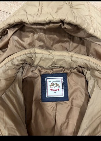 Bej Kapüşonlu Kadın Kışlık Mont - Görsel 4