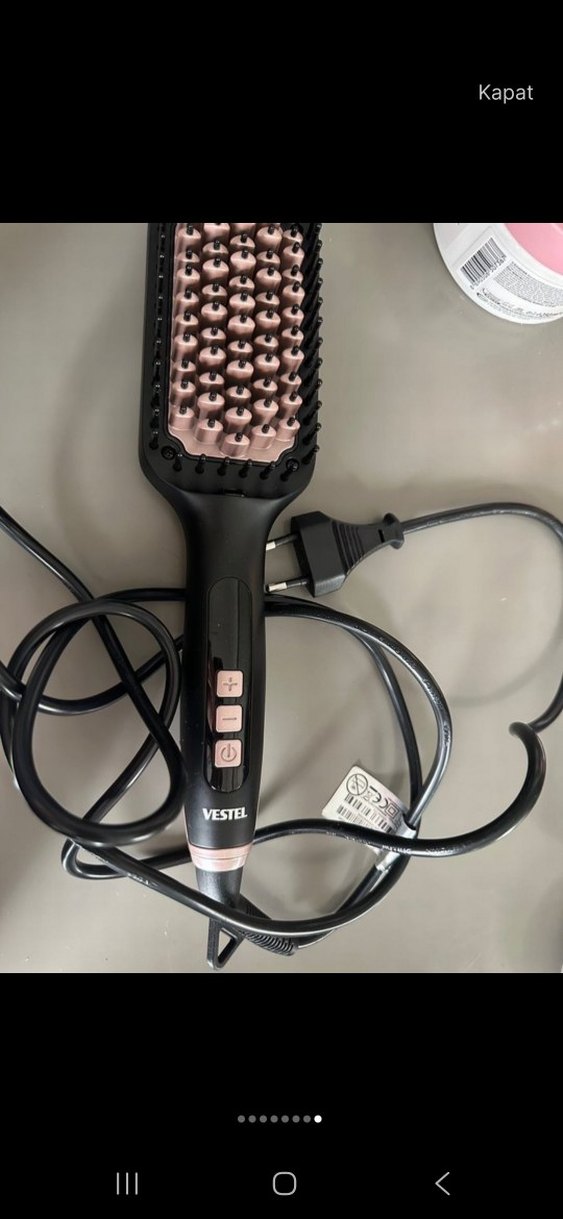 Siyah Saç Düzleştirici Fırça - Görsel 5