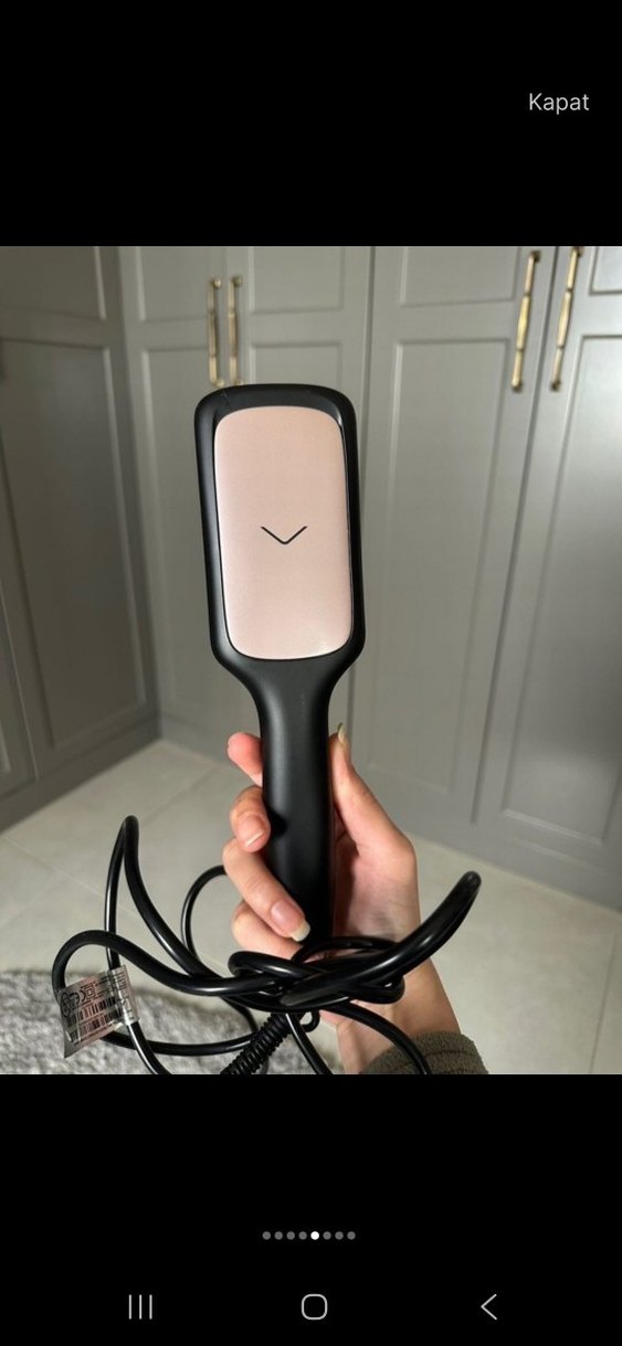 Siyah Saç Düzleştirici Fırça - Görsel 2