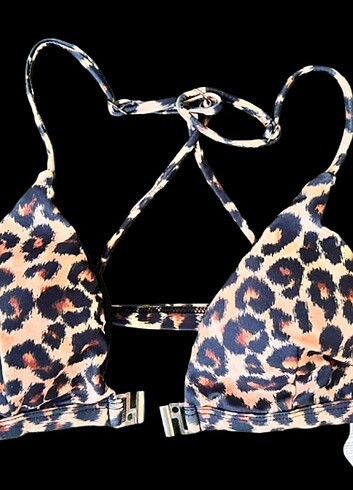 leopar bikini üstü 