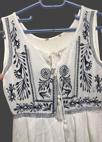 Şile bezi otantik işlemeli elbise. astarsız. - Görsel 2