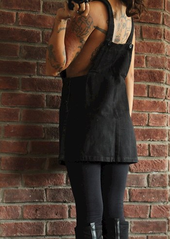 Kısa kot tulum - Görsel 3