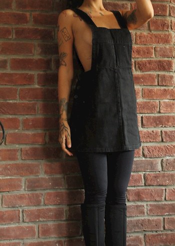 Kısa kot tulum - Görsel 5