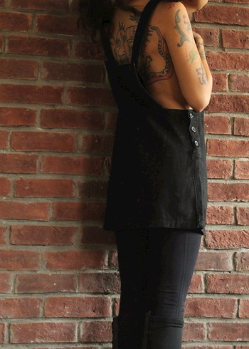 Kısa kot tulum - Görsel 8